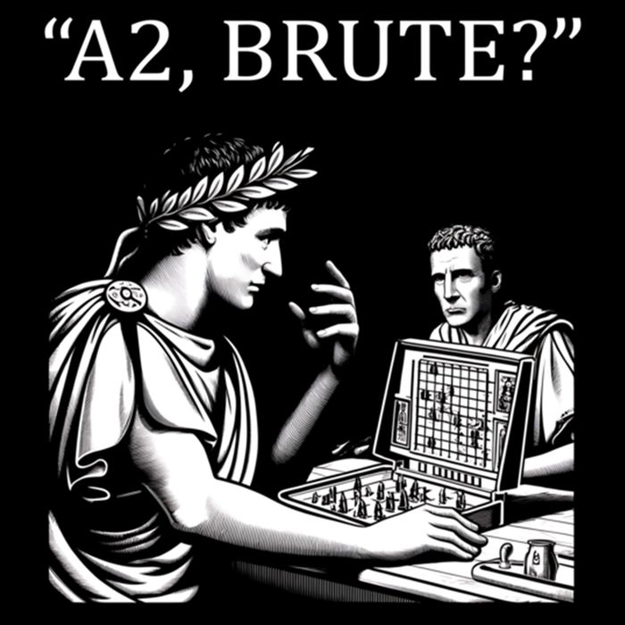 Funny History Caesar And Brutus Board Game Meme Sustainable Bucket Hat