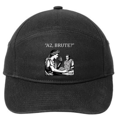 Funny History Caesar And Brutus Board Game Meme 7-Panel Snapback Hat