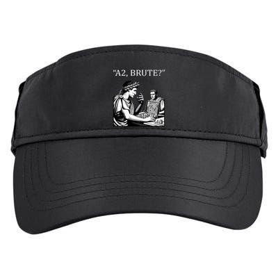 Funny History Caesar And Brutus Board Game Meme Adult Drive Performance Visor