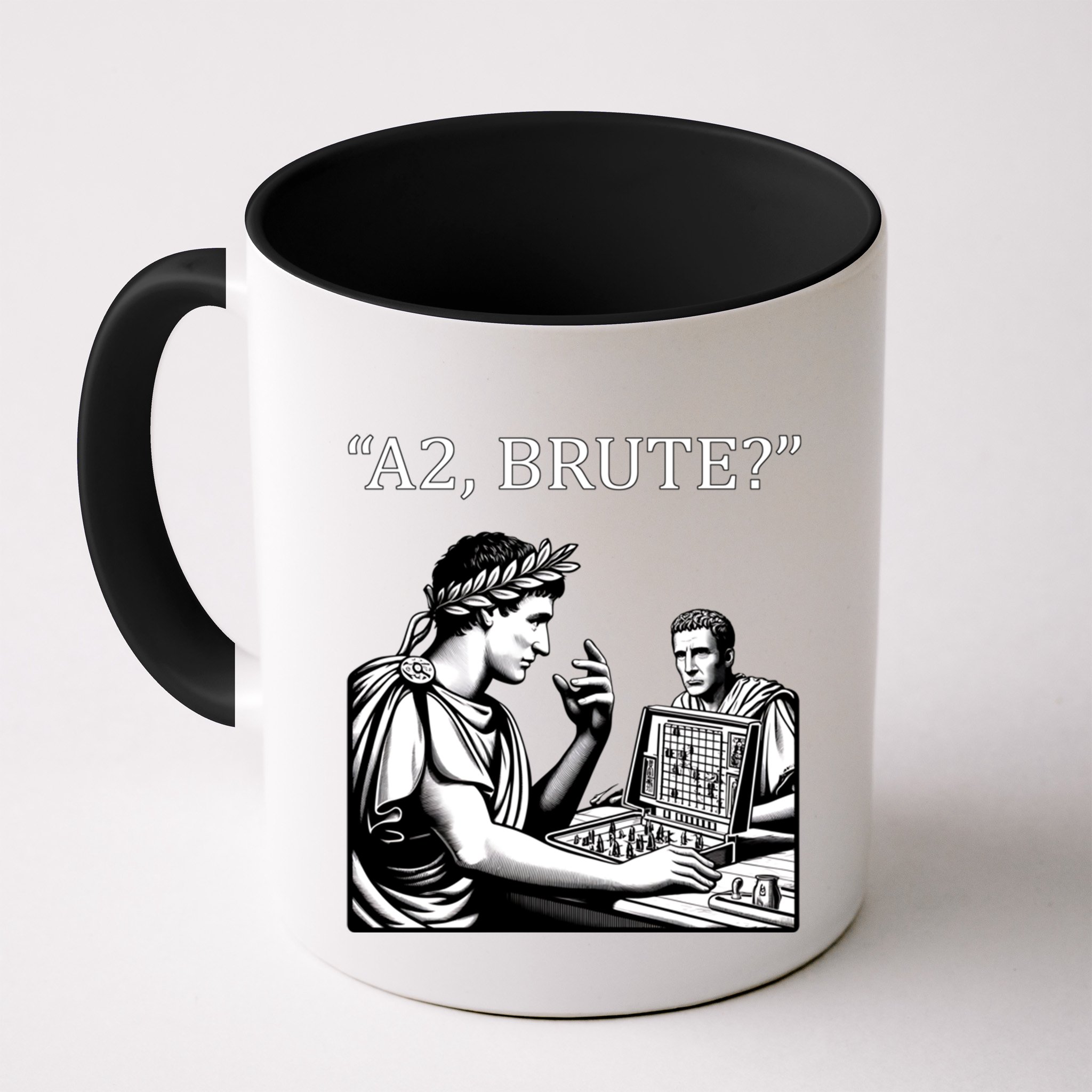 Funny History Caesar And Brutus Board Game Meme Mug