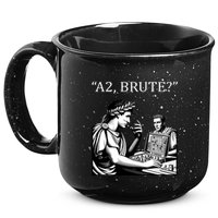 Funny History Caesar And Brutus Board Game Meme 15oz Campfire Ceramic Mug