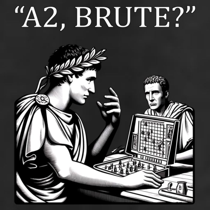 Funny History Caesar And Brutus Board Game Meme Beanie