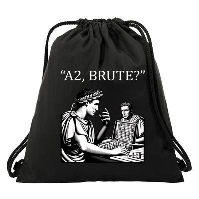 Funny History Caesar And Brutus Board Game Meme Drawstring Bag