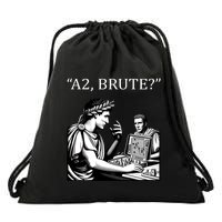 Funny History Caesar And Brutus Board Game Meme Drawstring Bag