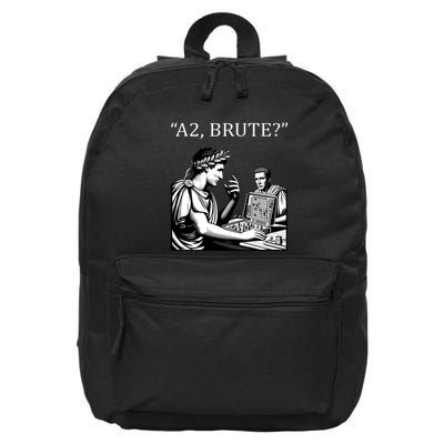 Funny History Caesar And Brutus Board Game Meme 16 in Basic Backpack