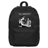 Funny History Caesar And Brutus Board Game Meme 16 in Basic Backpack