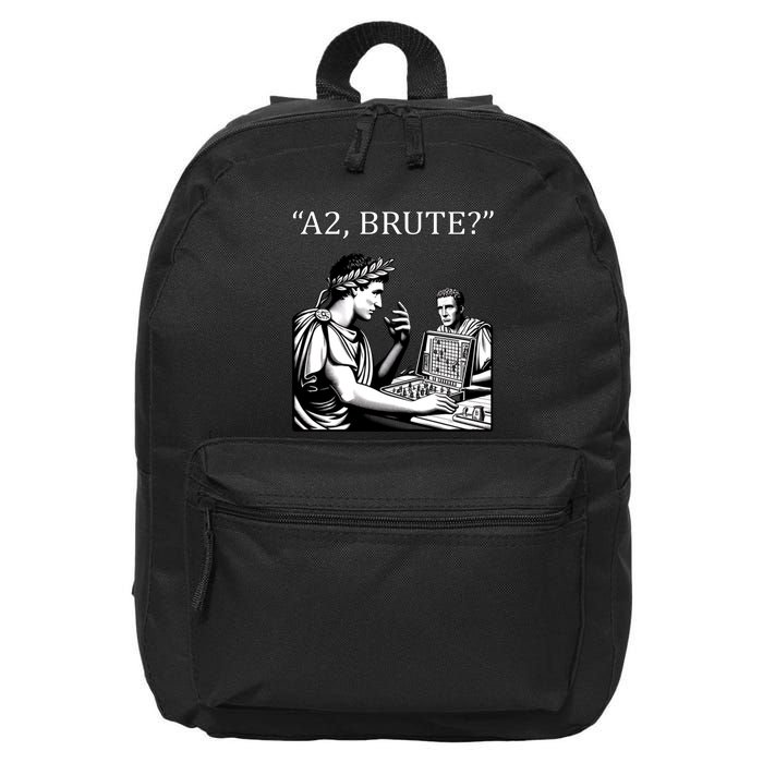 Funny History Caesar And Brutus Board Game Meme 16 in Basic Backpack