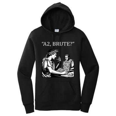 Funny History Caesar And Brutus Board Game Meme Women's Pullover Hoodie