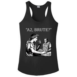 Funny History Caesar And Brutus Board Game Meme Ladies PosiCharge Competitor Racerback Tank