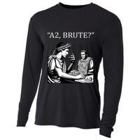 Funny History Caesar And Brutus Board Game Meme Cooling Performance Long Sleeve Crew