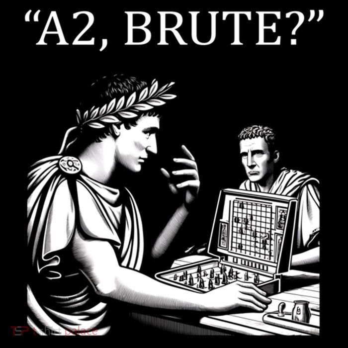 Funny History Caesar And Brutus Board Game Meme Poster