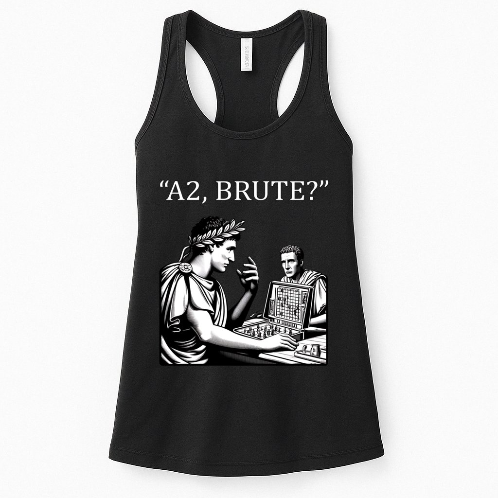 Funny History Caesar And Brutus Board Game Meme Womens Tank Top