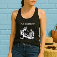 Funny History Caesar And Brutus Board Game Meme Womens Tank Top