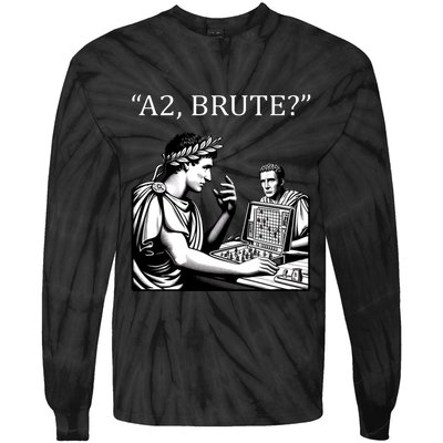 Funny History Caesar And Brutus Board Game Meme Tie-Dye Long Sleeve Shirt