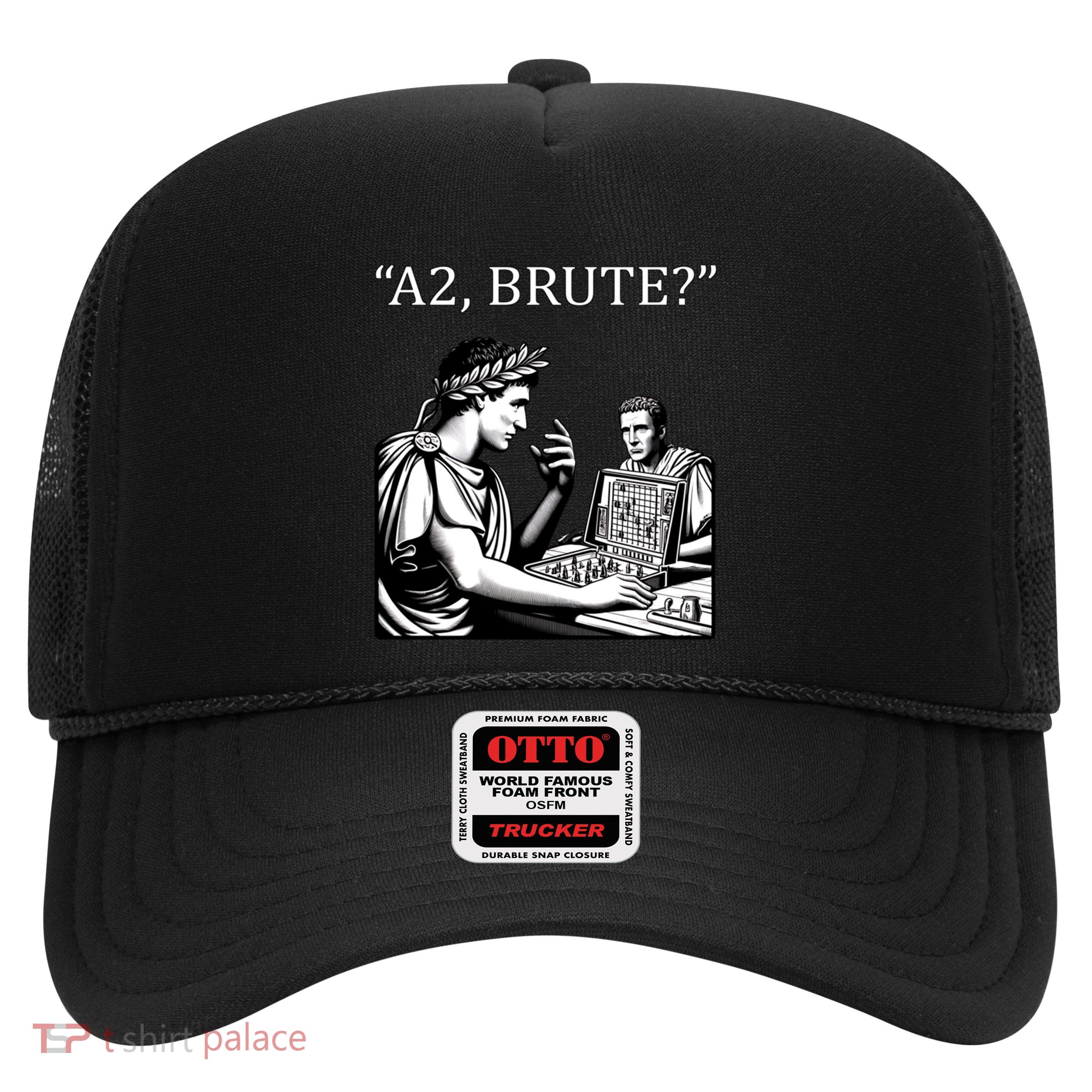 Funny History Caesar And Brutus Board Game Meme Trucker Hat