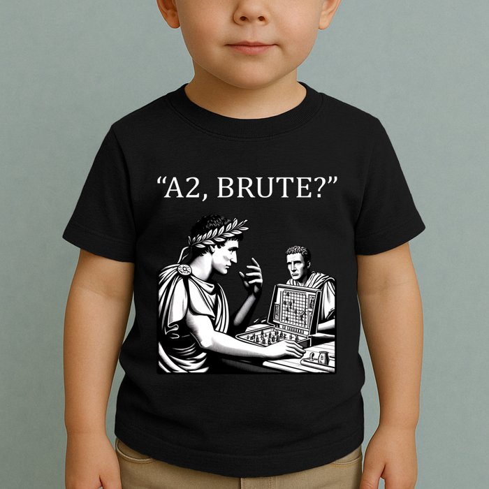 Funny History Caesar And Brutus Board Game Meme Toddler T-Shirt