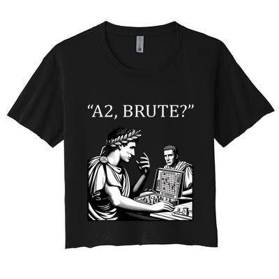 Funny History Caesar And Brutus Board Game Meme Crop Top