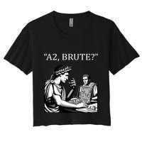 Funny History Caesar And Brutus Board Game Meme Crop Top