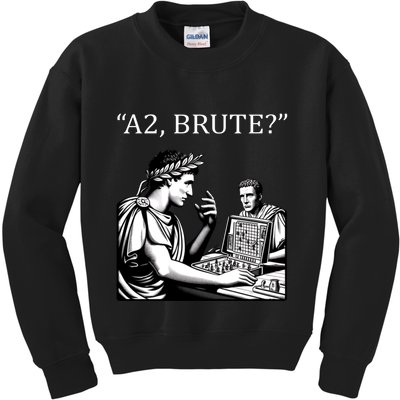 Funny History Caesar And Brutus Board Game Meme Kids Sweatshirt