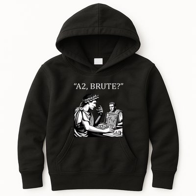 Funny History Caesar And Brutus Board Game Meme Kids Hoodie
