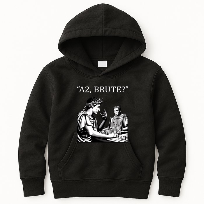 Funny History Caesar And Brutus Board Game Meme Kids Hoodie