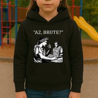 Funny History Caesar And Brutus Board Game Meme Kids Hoodie