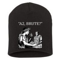 Funny History Caesar And Brutus Board Game Meme Short Acrylic Beanie
