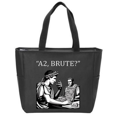 Funny History Caesar And Brutus Board Game Meme Zip Tote Bag
