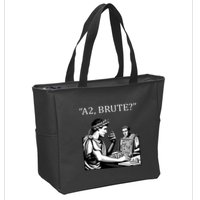 Funny History Caesar And Brutus Board Game Meme Zip Tote Bag
