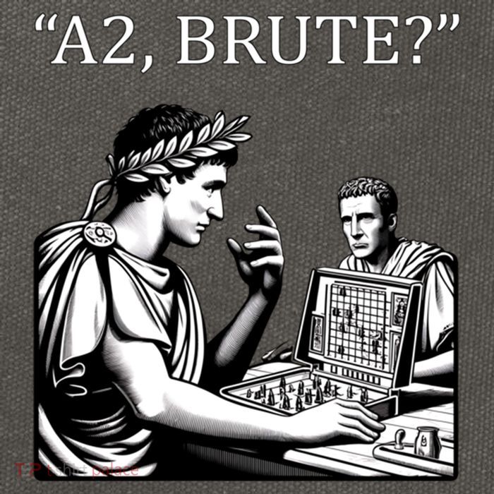 Funny History Caesar And Brutus Board Game Meme Cotton Canvas Backpack