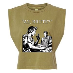 Funny History Caesar And Brutus Board Game Meme Garment-Dyed Women's Muscle Tee