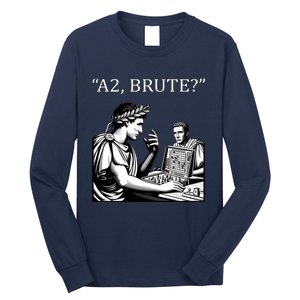 Funny History Caesar And Brutus Board Game Meme Long Sleeve Shirt