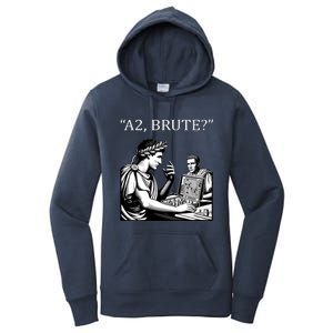 Funny History Caesar And Brutus Board Game Meme Women's Pullover Hoodie