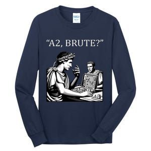 Funny History Caesar And Brutus Board Game Meme Tall Long Sleeve T-Shirt