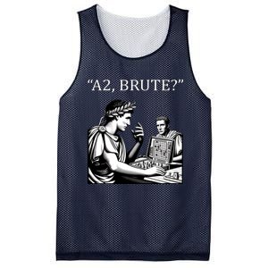 Funny History Caesar And Brutus Board Game Meme Mesh Reversible Basketball Jersey Tank