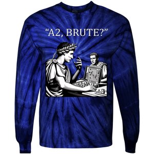 Funny History Caesar And Brutus Board Game Meme Tie-Dye Long Sleeve Shirt