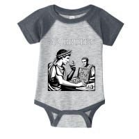Funny History Caesar And Brutus Board Game Meme Infant Baby Jersey Bodysuit