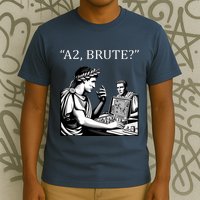 Funny History Caesar And Brutus Board Game Meme T-Shirt