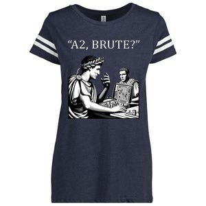 Funny History Caesar And Brutus Board Game Meme Enza Ladies Jersey Football T-Shirt