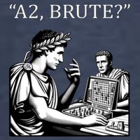 Funny History Caesar And Brutus Board Game Meme Vector Backpack