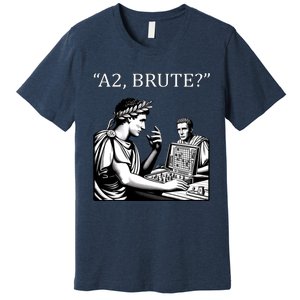 Funny History Caesar And Brutus Board Game Meme Premium T-Shirt