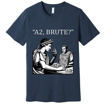 Funny History Caesar And Brutus Board Game Meme Premium T-Shirt