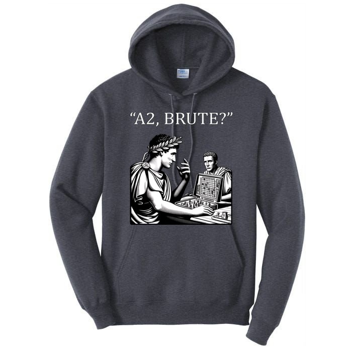 Funny History Caesar And Brutus Board Game Meme Tall Hoodie