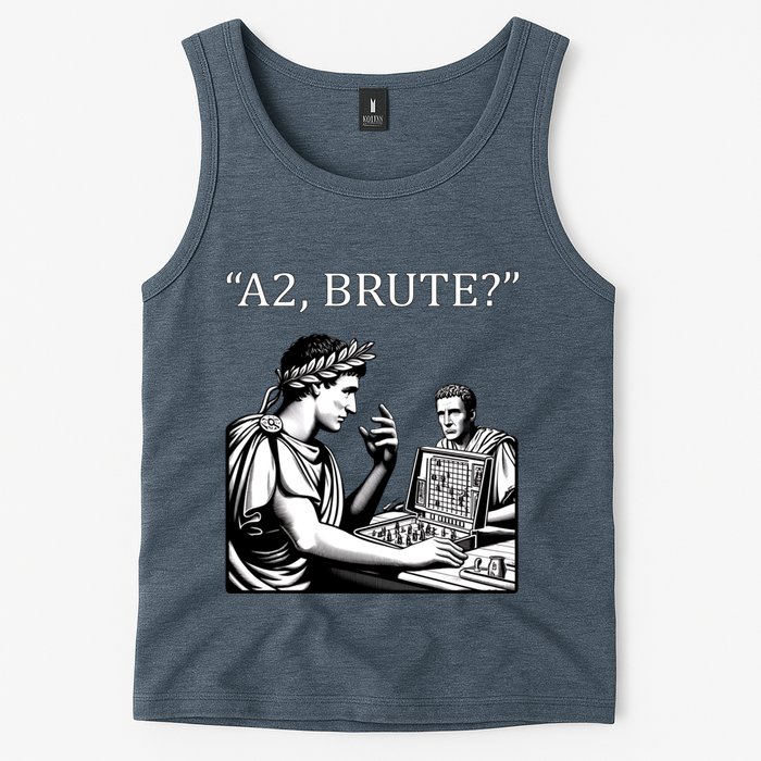 Funny History Caesar And Brutus Board Game Meme Tank Top