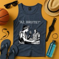 Funny History Caesar And Brutus Board Game Meme Tank Top