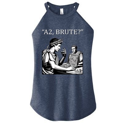 Funny History Caesar And Brutus Board Game Meme Women's Perfect Tri Rocker Tank