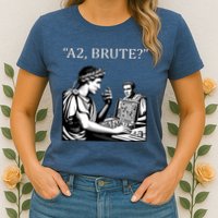 Funny History Caesar And Brutus Board Game Meme Womens T-Shirt