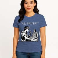Funny History Caesar And Brutus Board Game Meme Womens T-Shirt