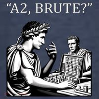 Funny History Caesar And Brutus Board Game Meme Womens T-Shirt