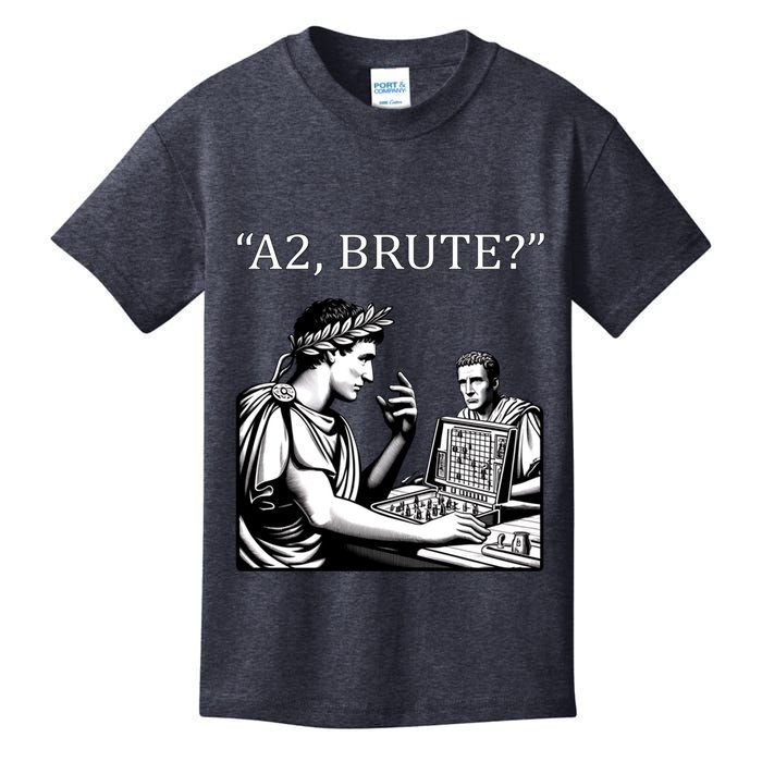 Funny History Caesar And Brutus Board Game Meme Kids T-Shirt